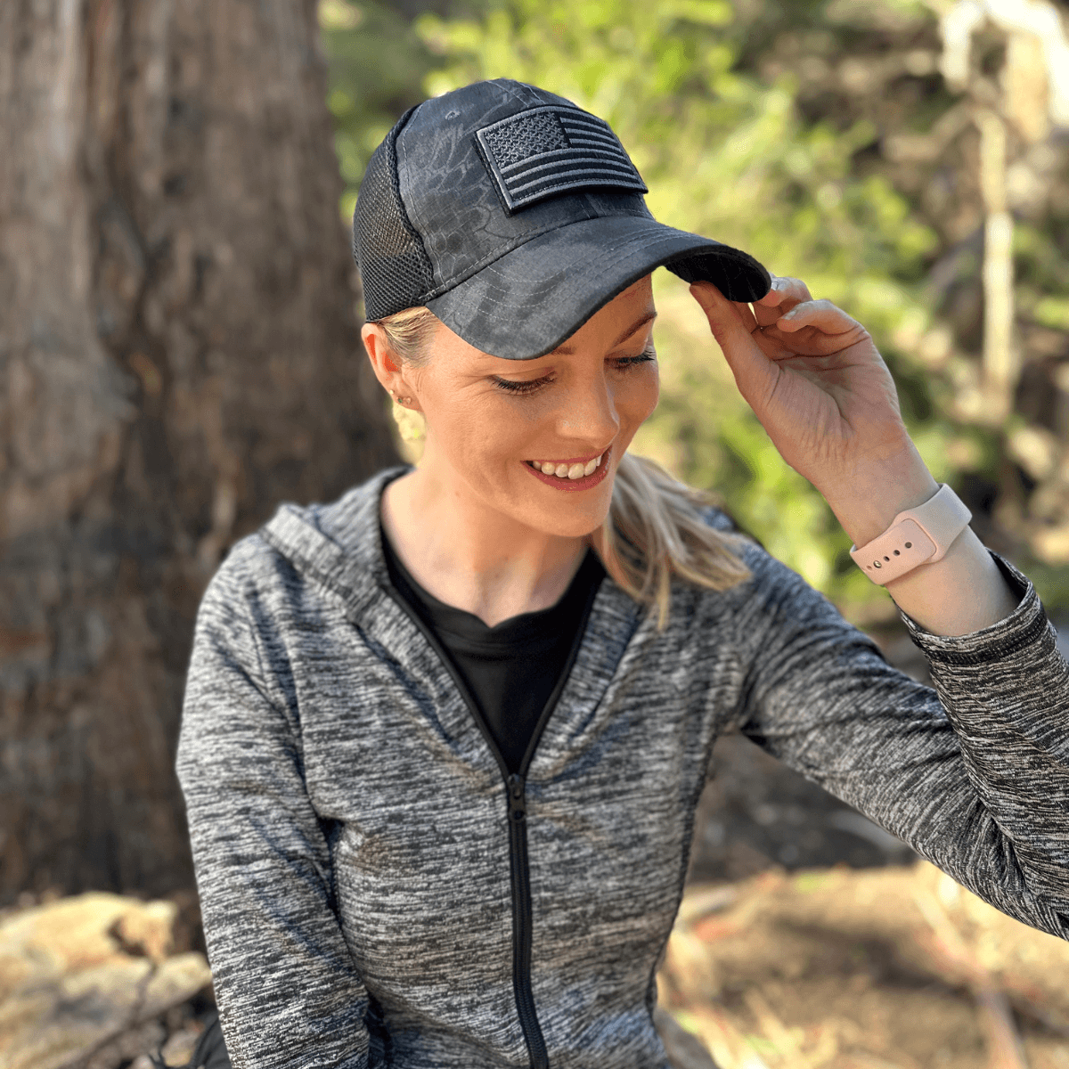 Military-Style Tactical Patch Hat with Adjustable Strap