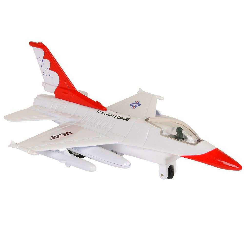 7.5" Diecast Pull Back F-16 6Pc/Box