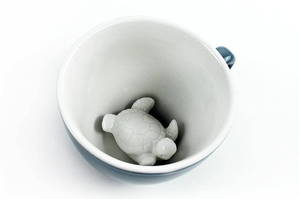 Turtle 11 oz. (Wedgwood Blue) Ceramic Mug Ocean Gift