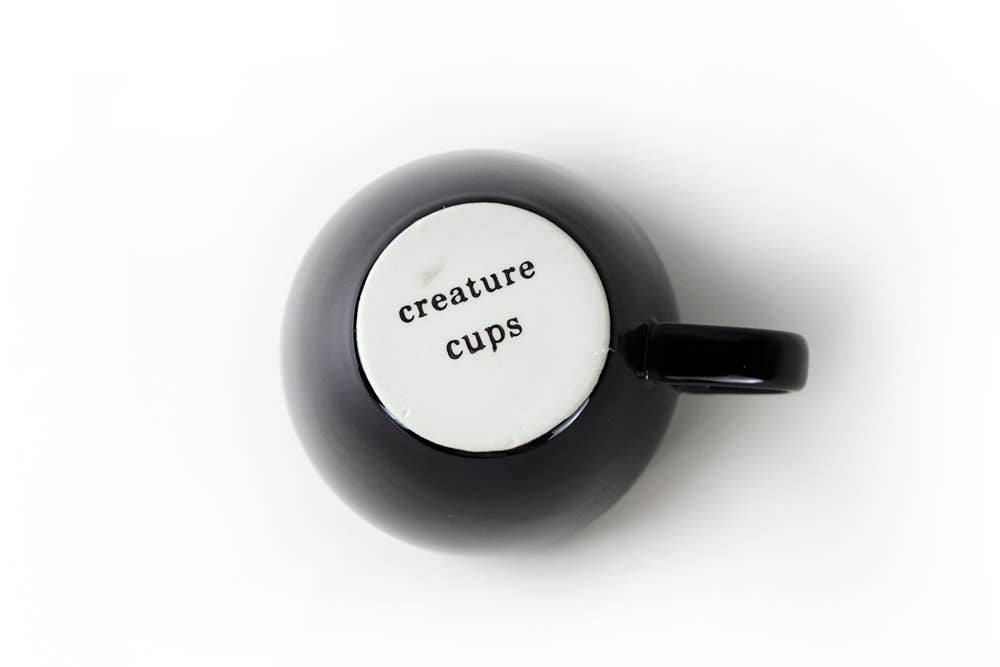 Skull 11 oz. Creepy Cup (Black) Ceramic Coffee Mug Gift