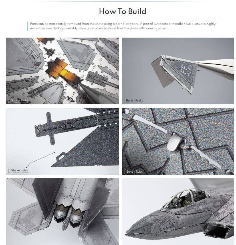 F-22 Raptor Metal Earth Model Kit