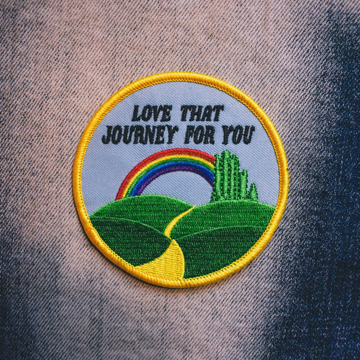 Love That Journey Embroidered Patch (Iron On Backing)