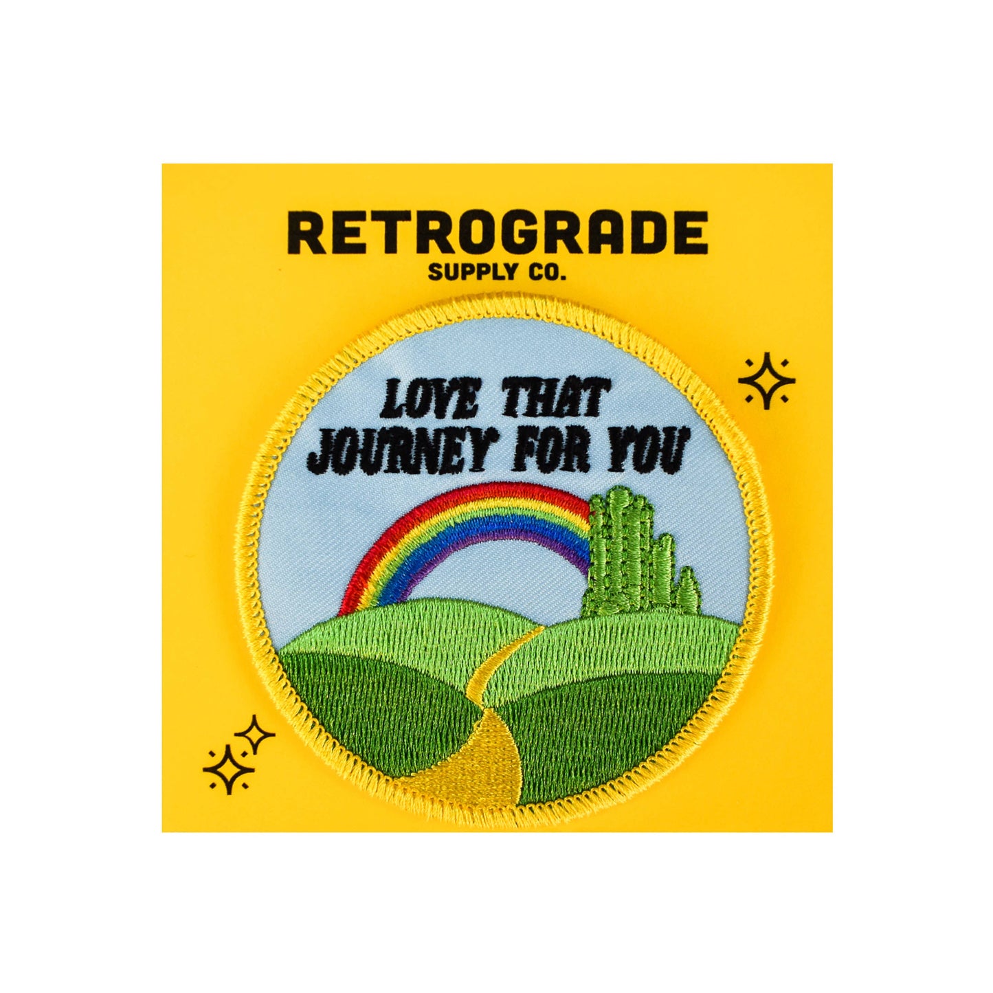 Love That Journey Embroidered Patch (Iron On Backing)