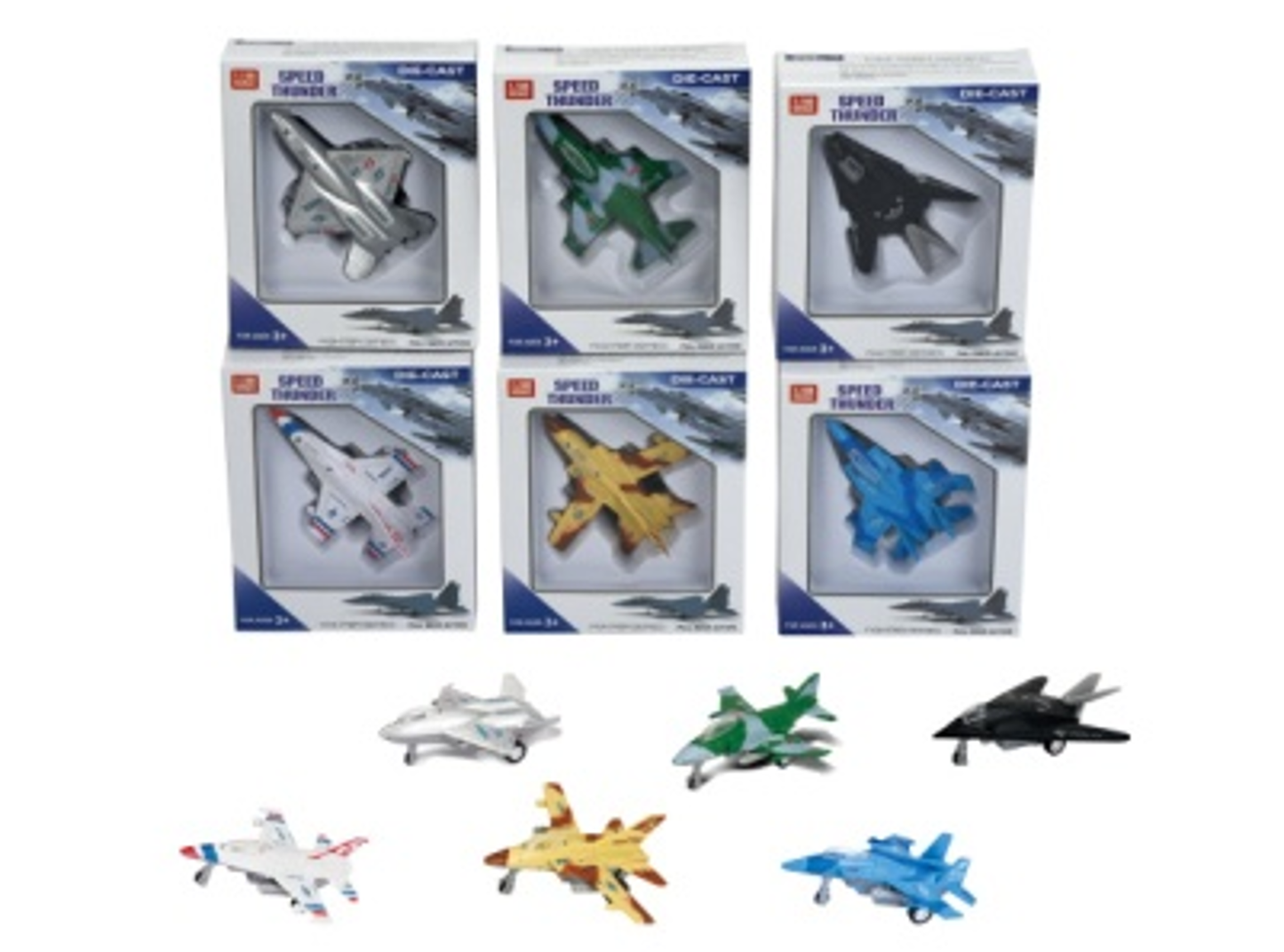 Assorted Die-Cast Small Military Fighter Jets