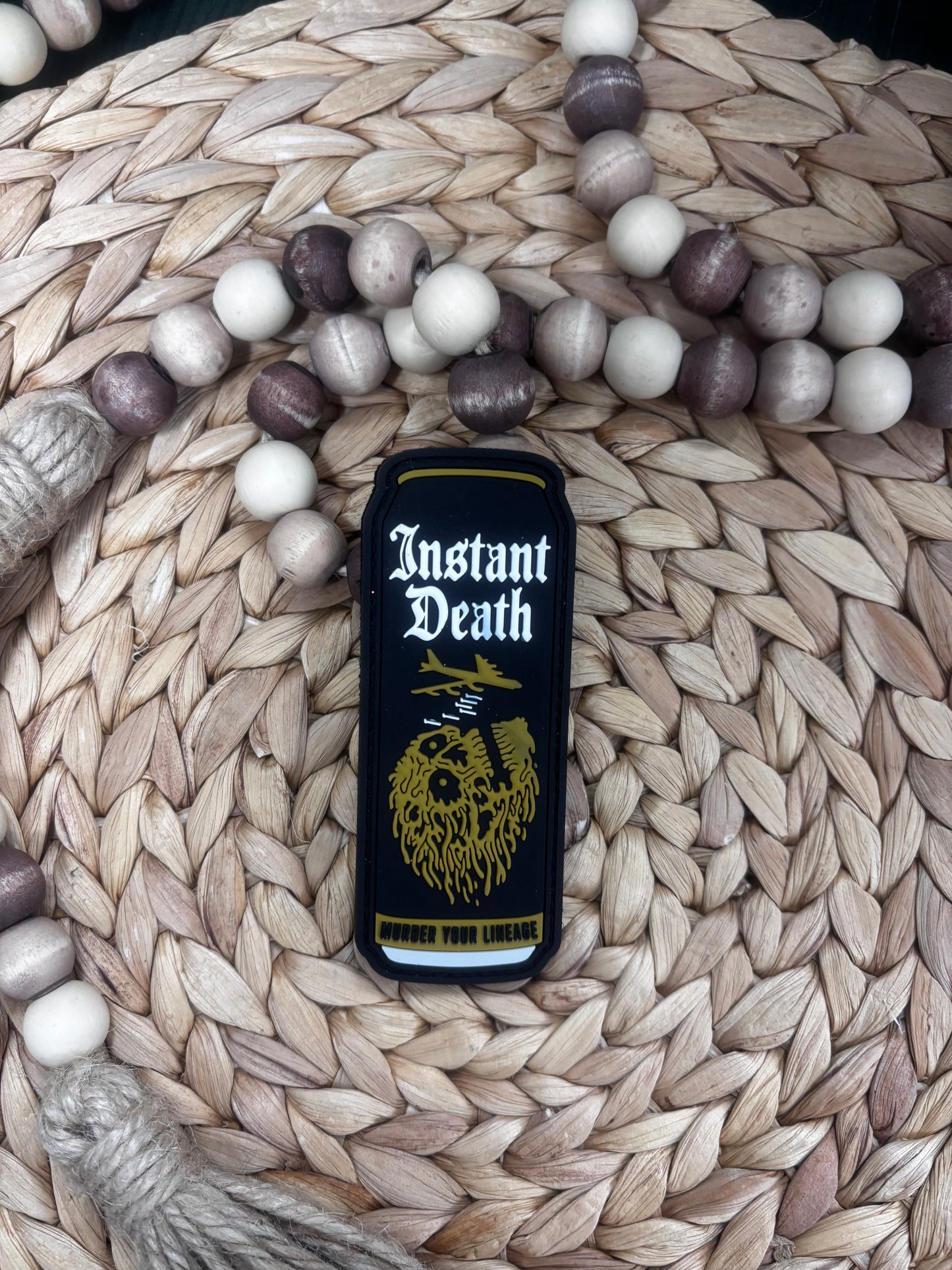 Instant Death PVC Morale Patch – Hook & Loop Backing