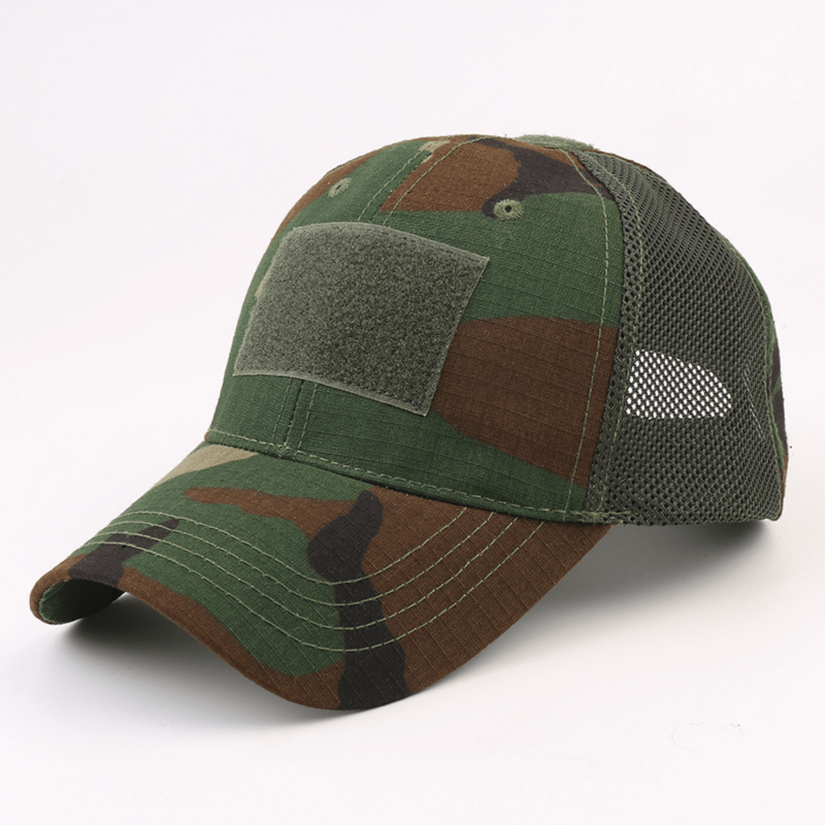 Military-Style Tactical Patch Hat with Adjustable Strap