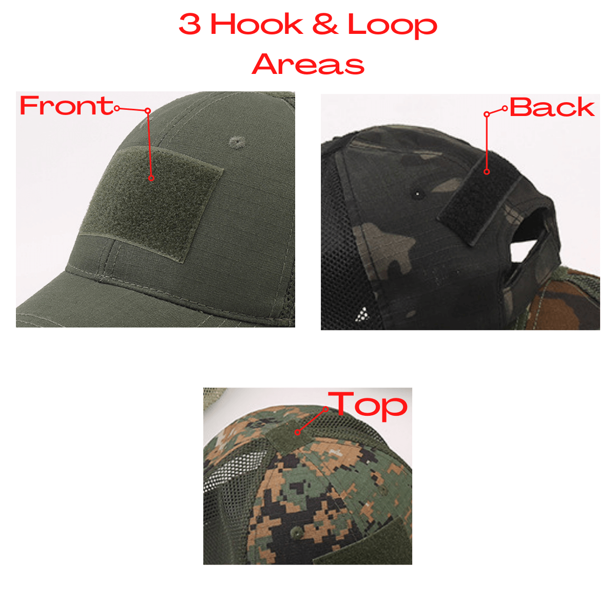 Military-Style Tactical Patch Hat with Adjustable Strap