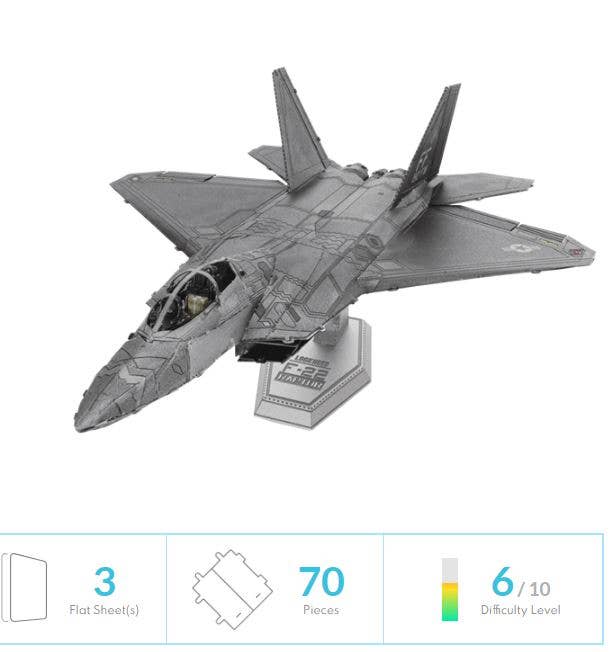 F-22 Raptor Metal Earth Model Kit