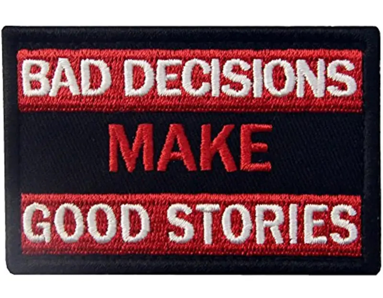 Good Stories Embroidered Patch with Hook and Loop Backing