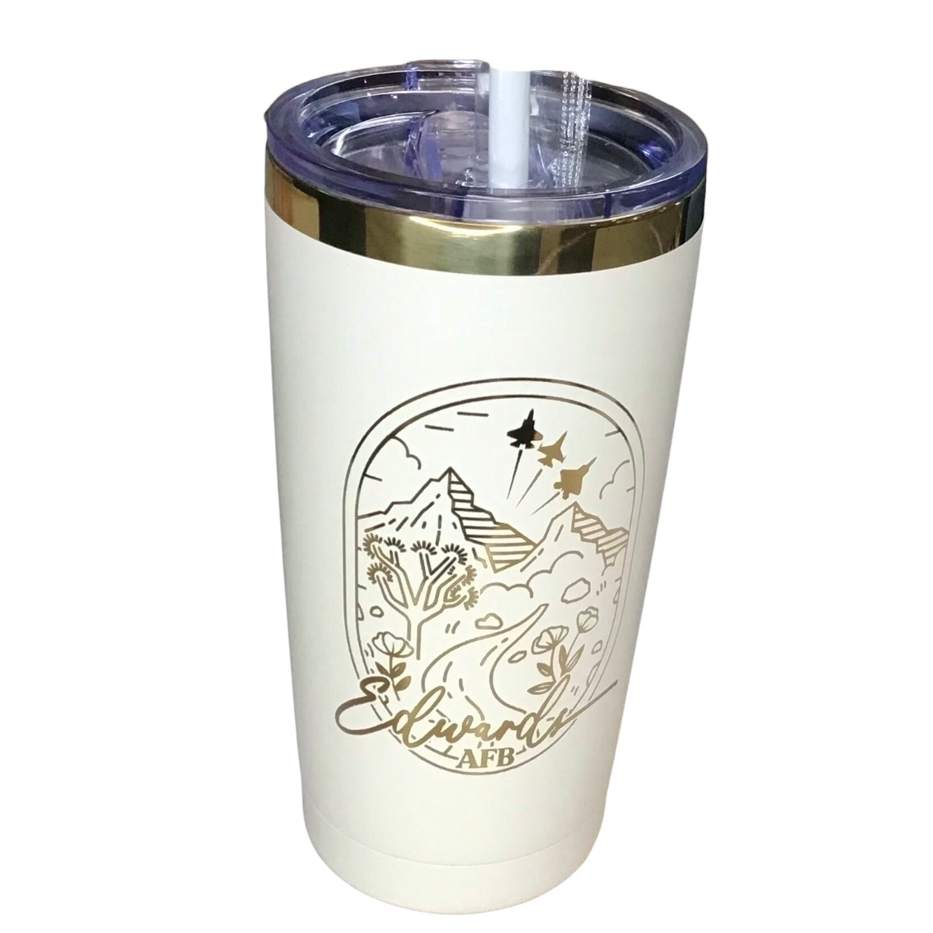 Edwards Boho Landscape Engraved Travel Mug