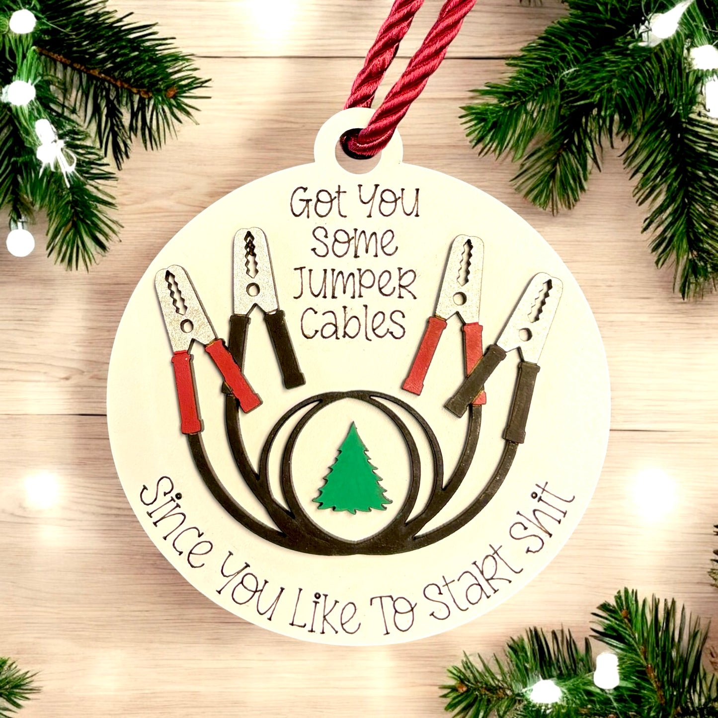Jumper Cables Ornament