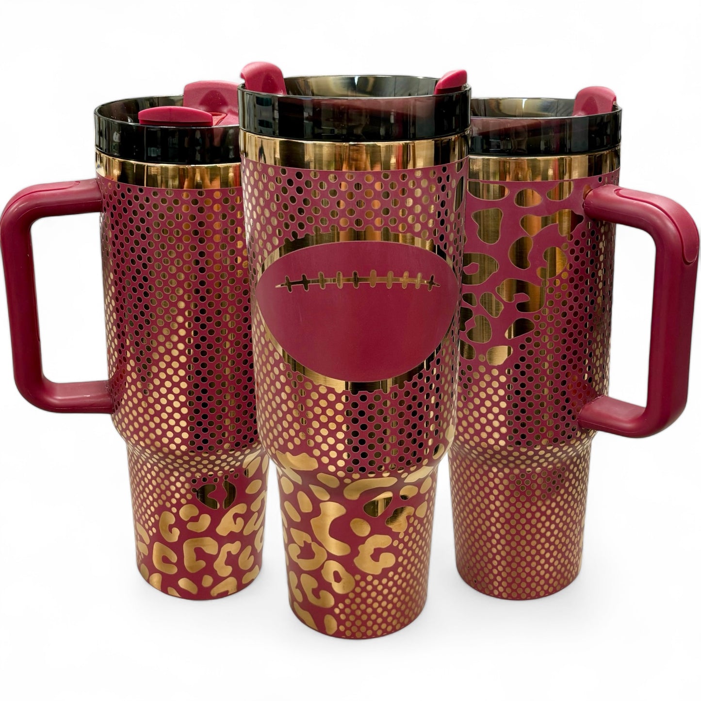 Cheetah Football Engraved Car Cup
