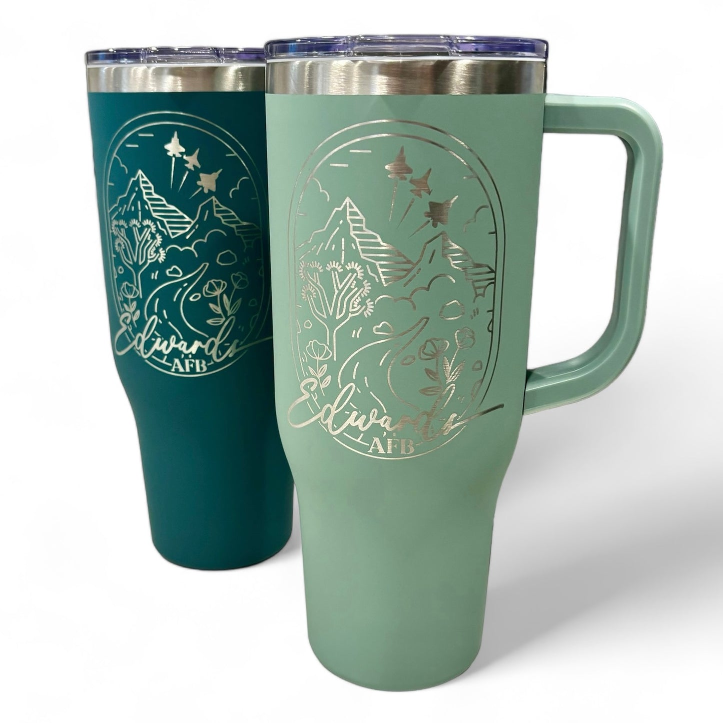 Edwards Boho Landscape Engraved Car Cup