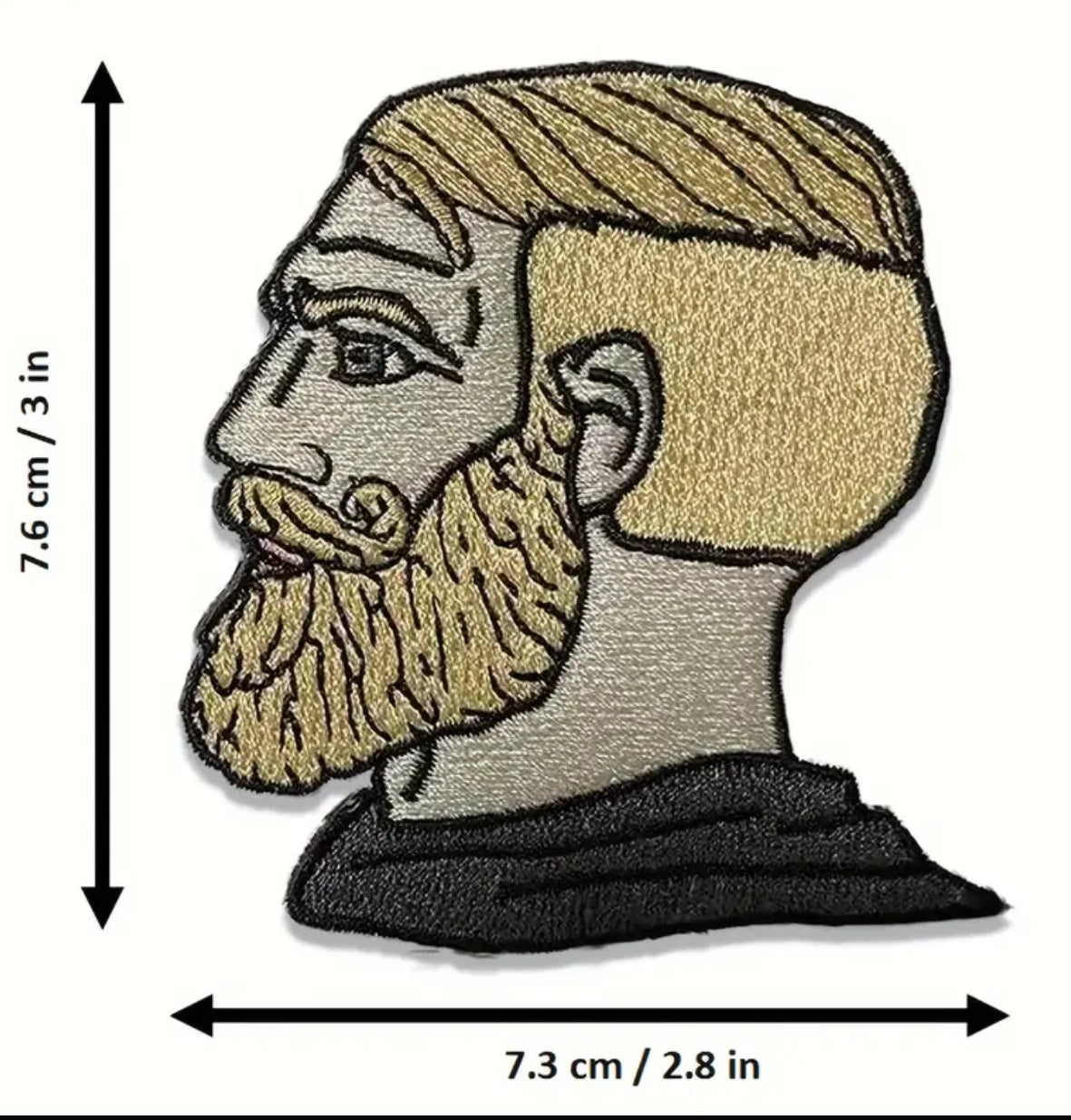 Chad Embroidered Patch with Hook and Loop Backing