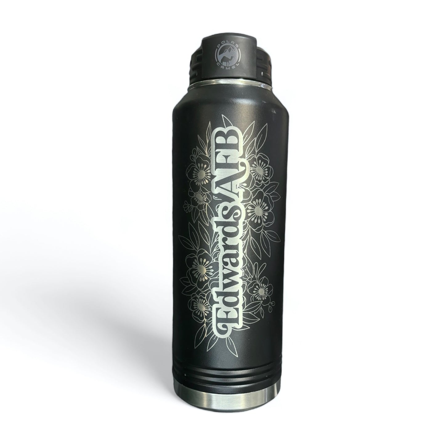 Edwards AFB Floral Water Bottle