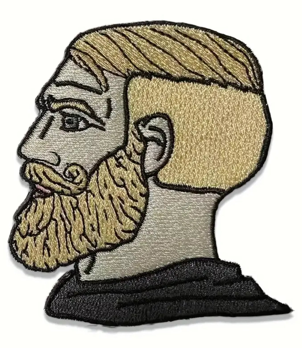 Chad Embroidered Patch with Hook and Loop Backing