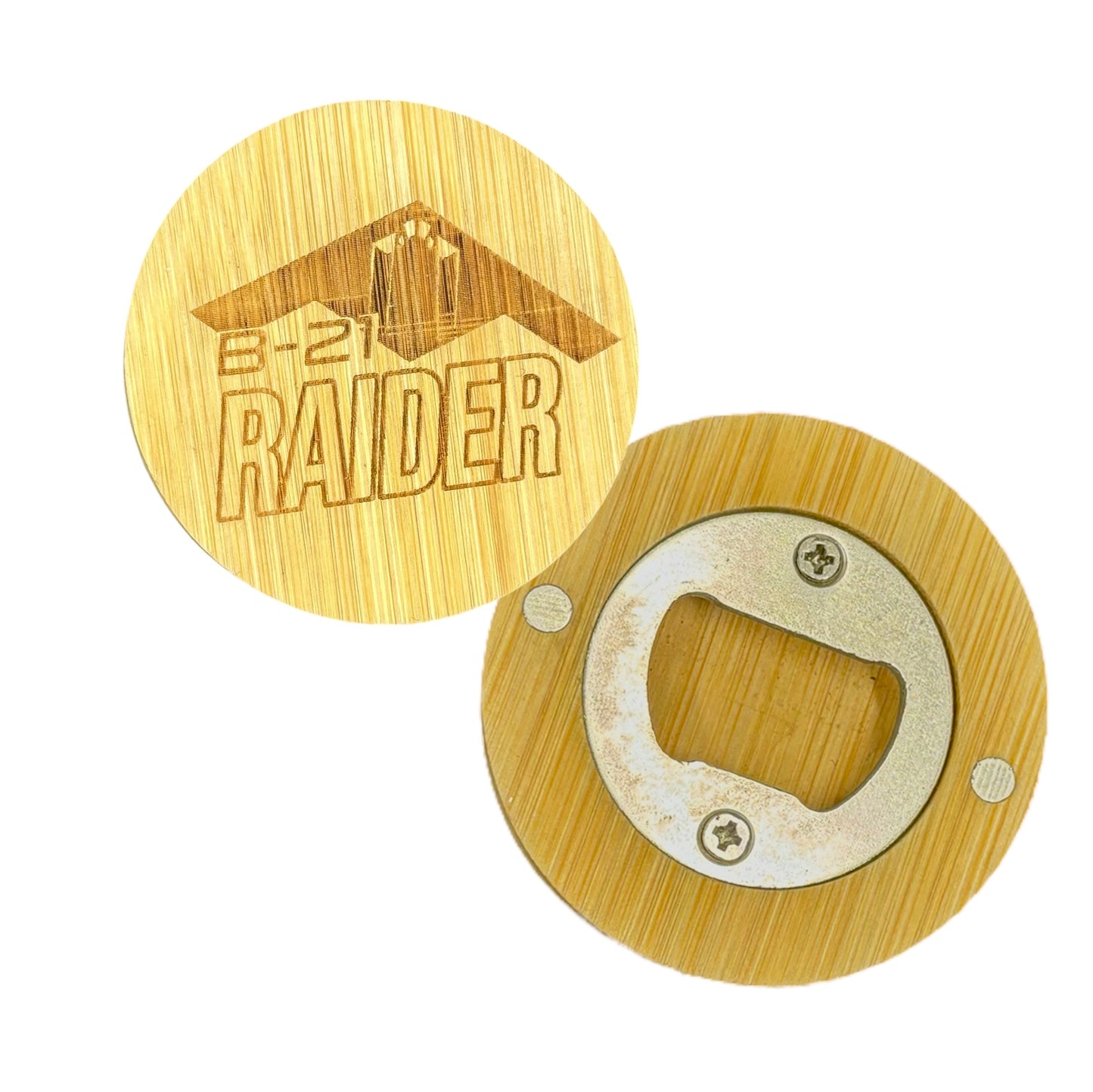 B-21 Raider Bamboo Bottle Opener Magnet