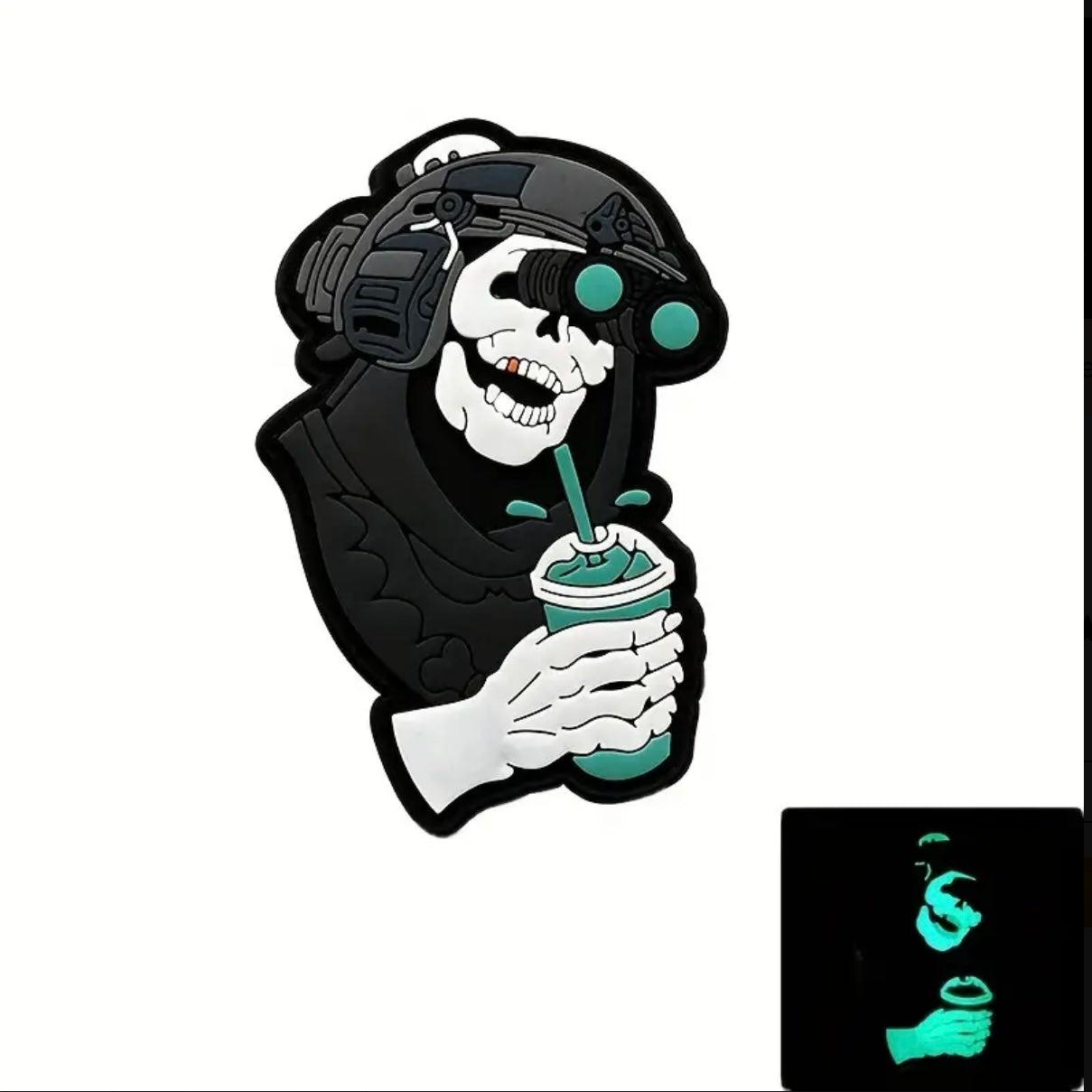 Tactical Starbs Glow in the Dark PVC Patch with Hook and Loop Backing