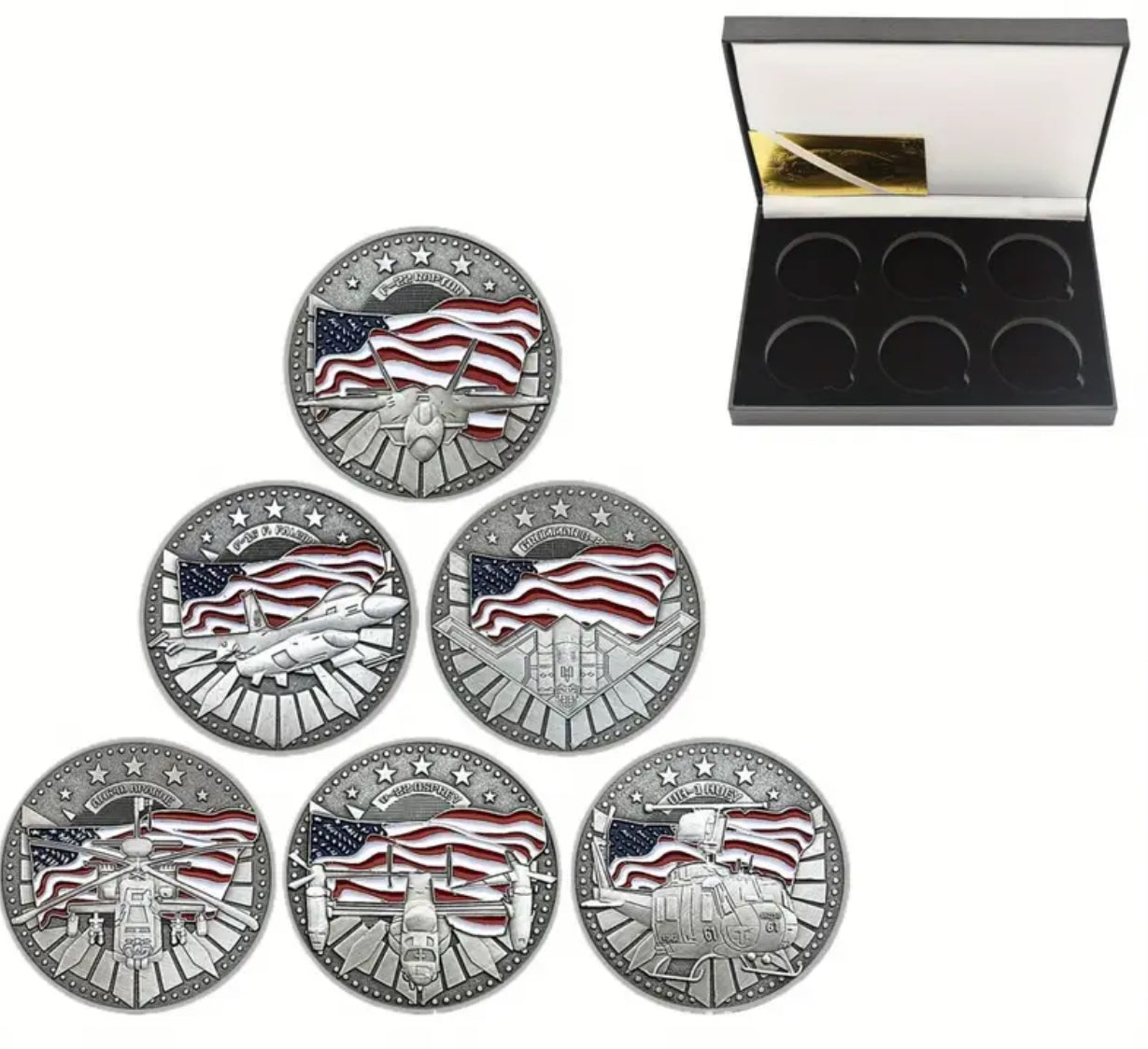 USAF Aircraft 6 Coin Boxed Set