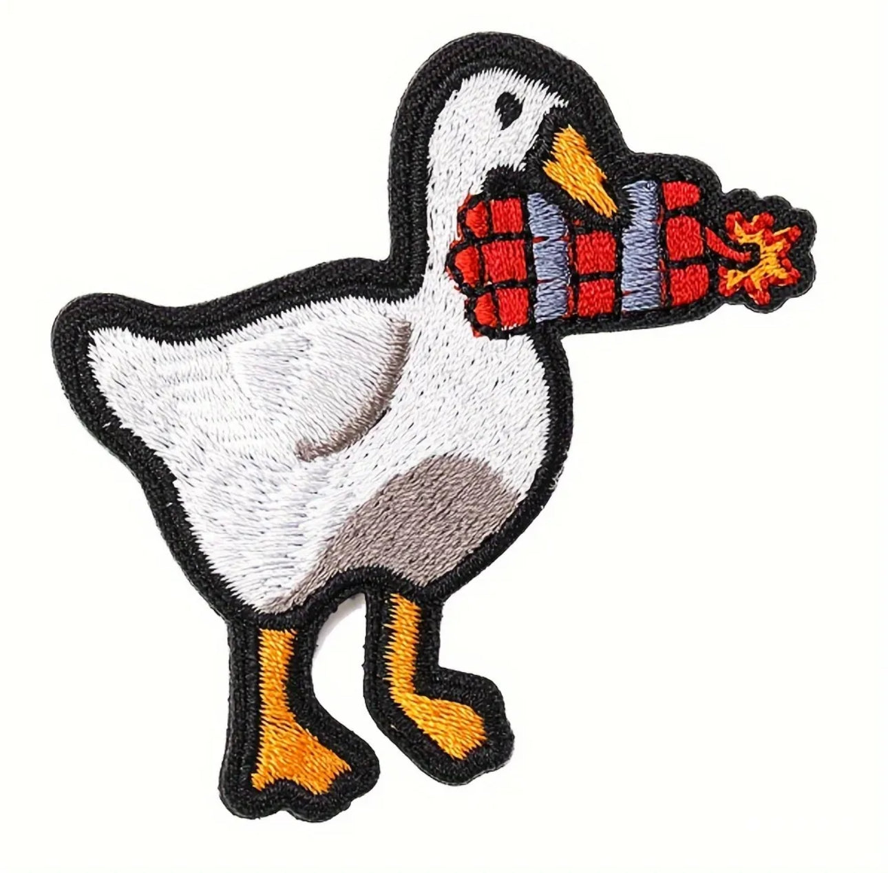 Duck Duck BOOM Embroidered Patch with Hook and Loop Backing
