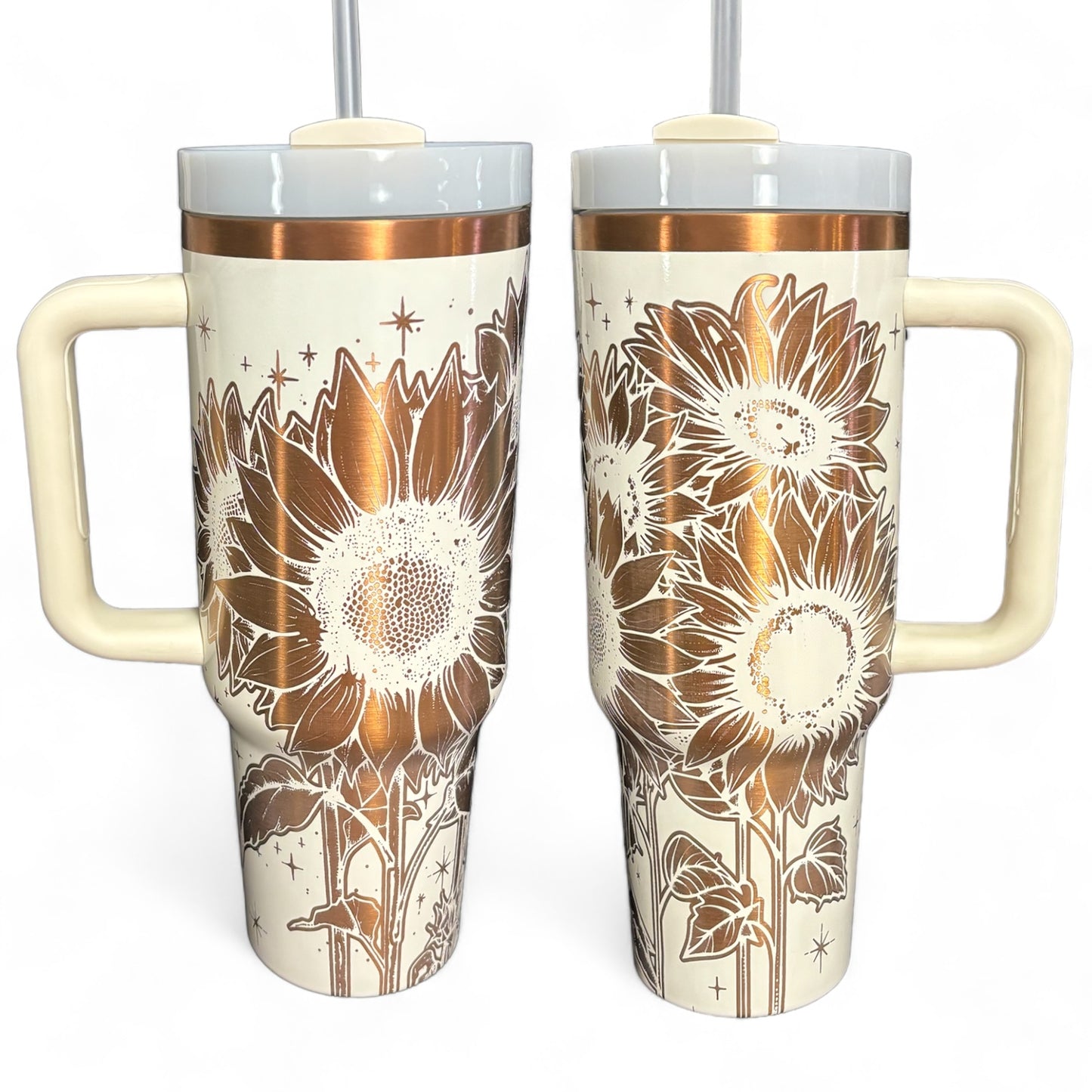 Sunflower Magic Engraved Car Cup