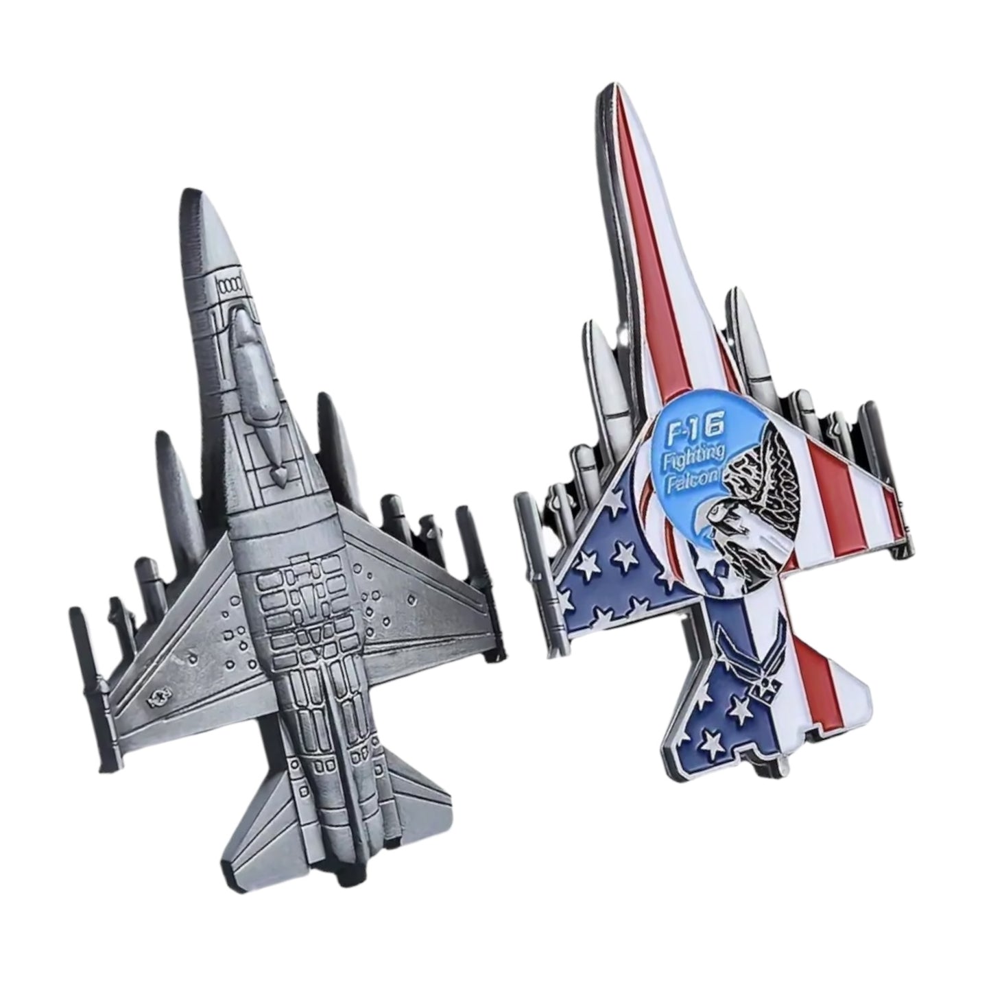 F-16 Silhouette Challenge Coin