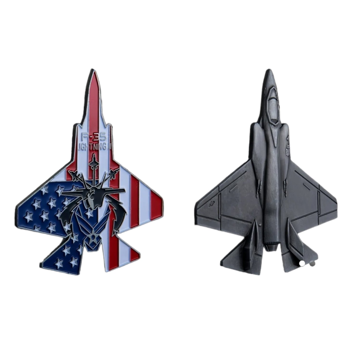 F-35 Lightning Silhouette Challenge Coin