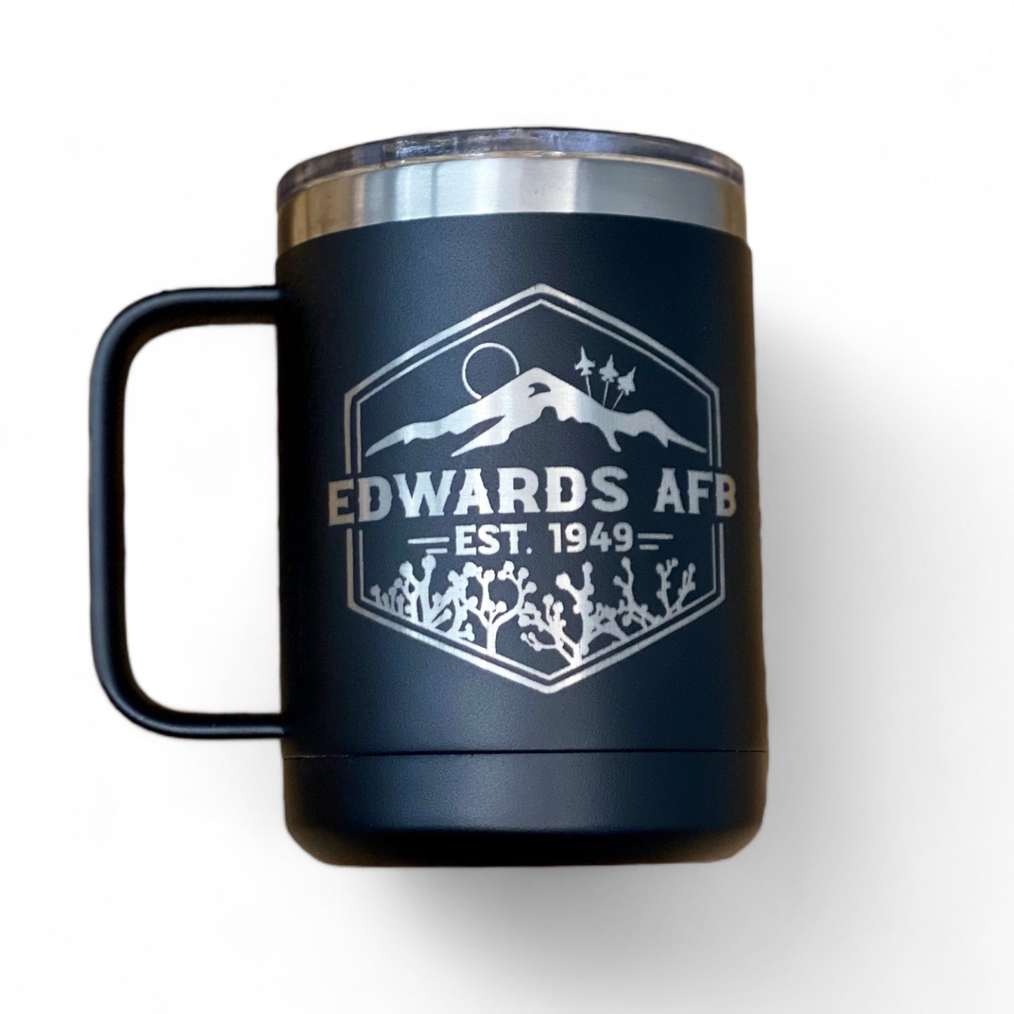 Edwards Hexagon Badge Engraved Coffee Mug