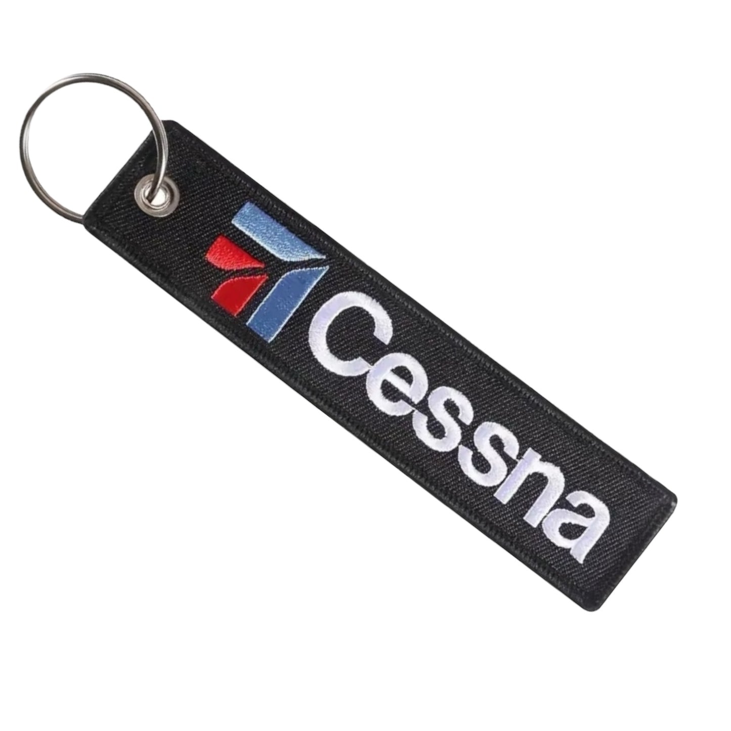 Cessna Embroidered Ribbon Keychain