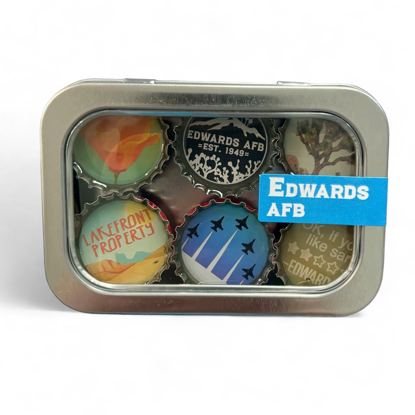 Edwards AFB Bottle Cap Magnet Set