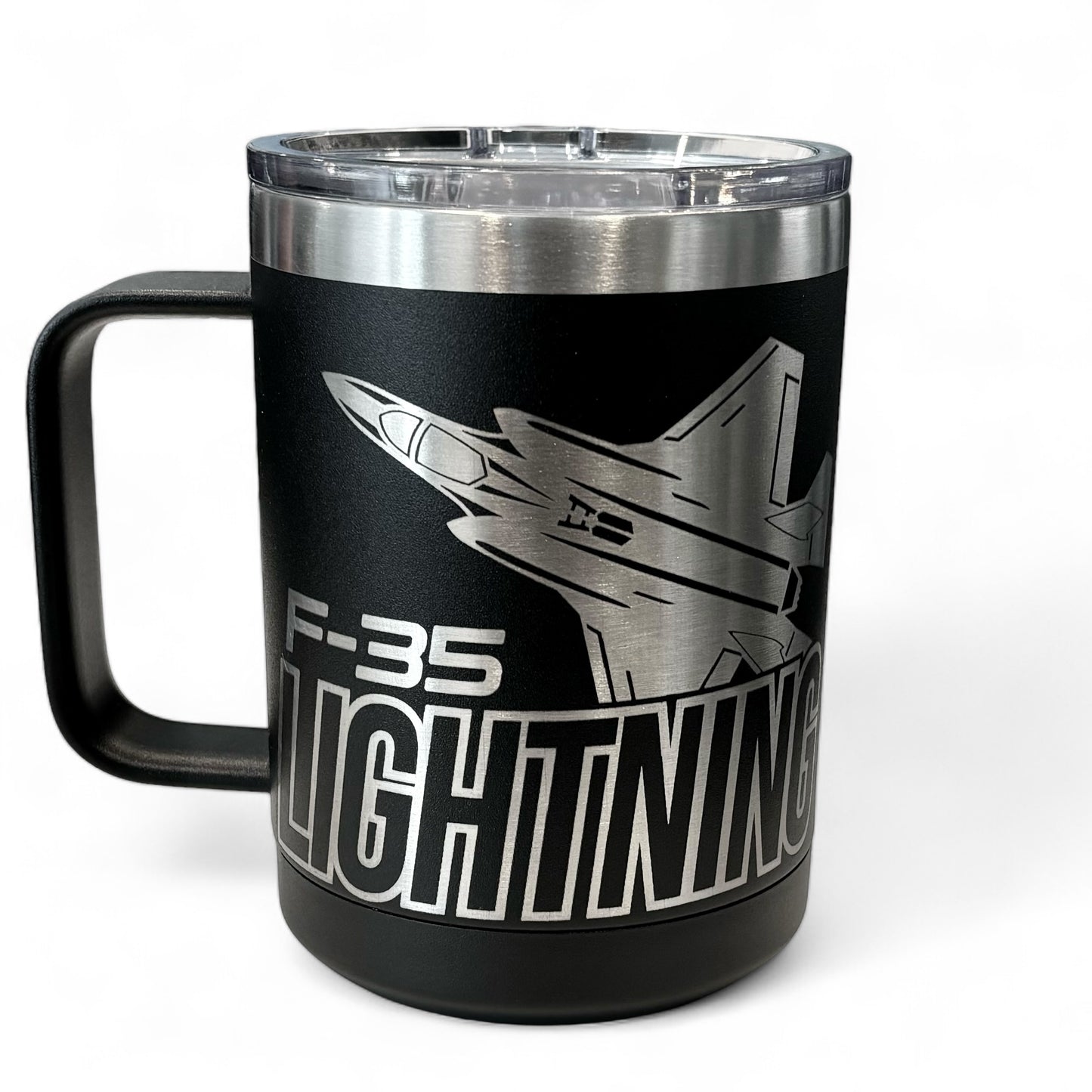 F-35 Lightning Top View Engraved Mug