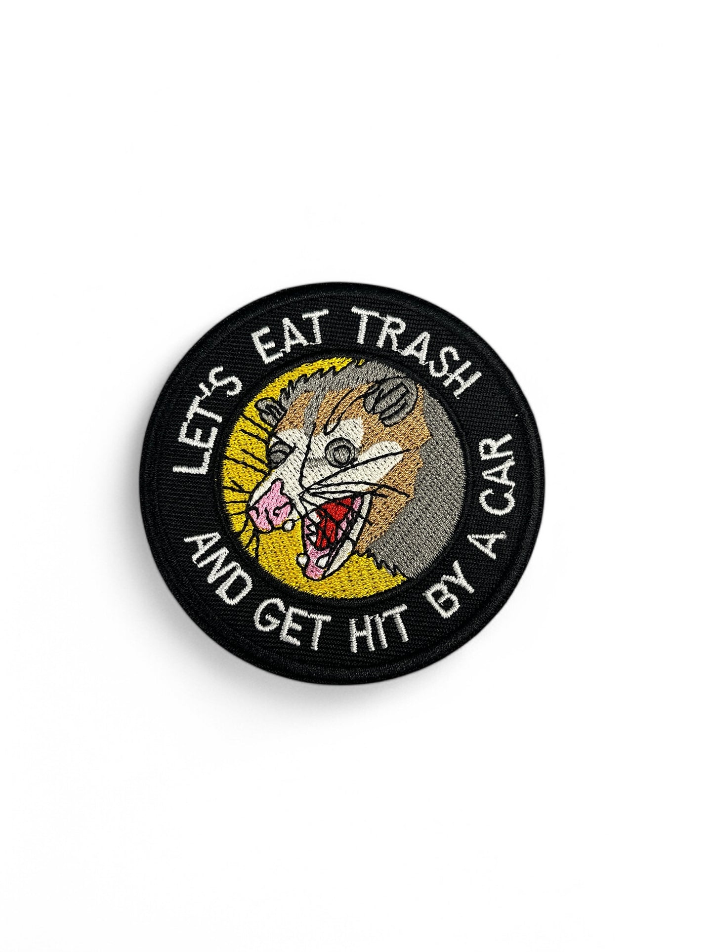 Let’s Eat Trash Patch with Hook & Loop Backing