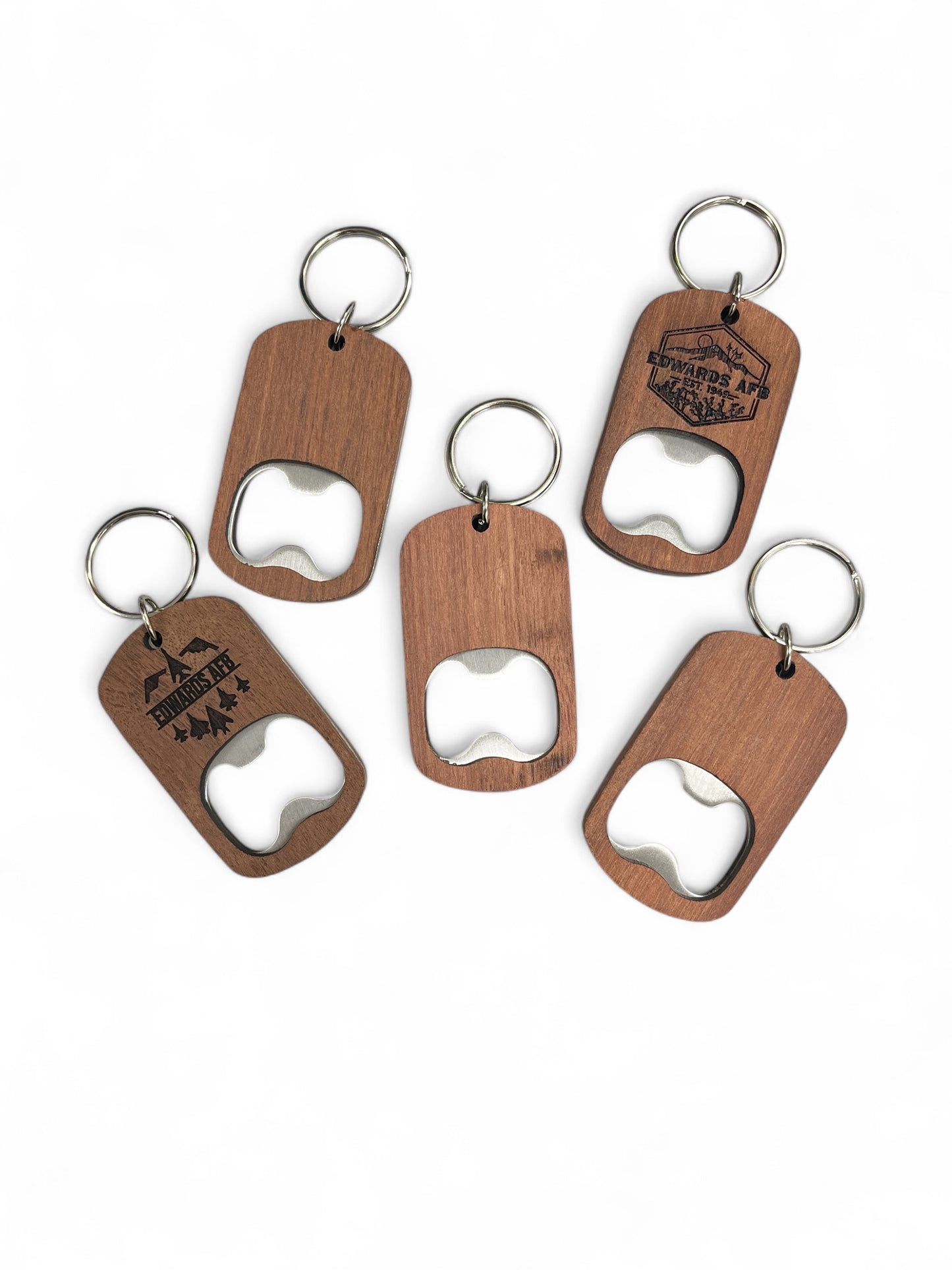 Personalized Walnut Bottle Opener Keychain