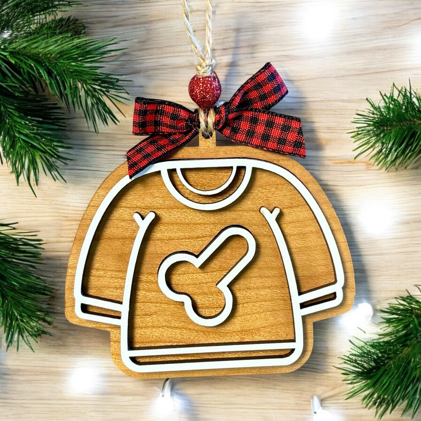 Merry Dickmas Ugly Sweater Gingerbread Cookies Ornament