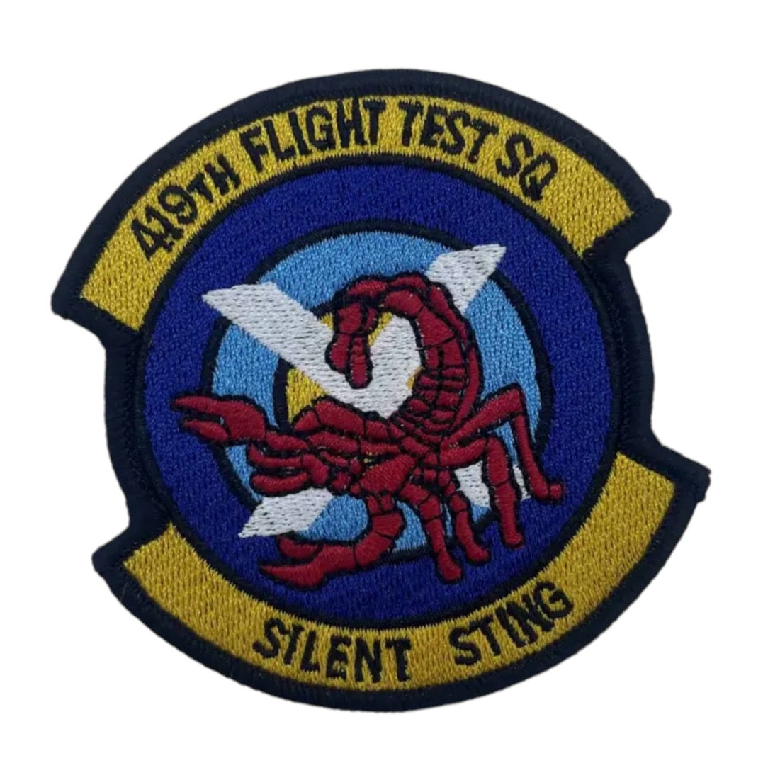 419th Flight Test SQ Silent Sting Iron On Patch