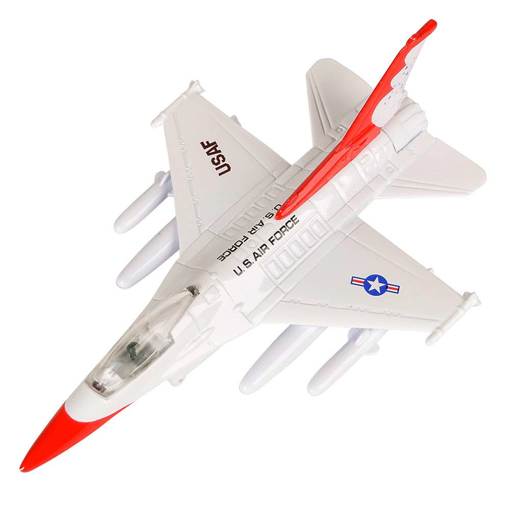 7.5" Diecast Pull Back F-16 6Pc/Box