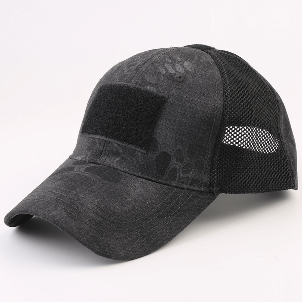 Military-Style Tactical Patch Hat with Adjustable Strap