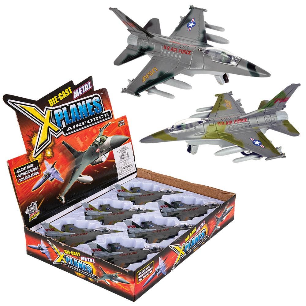 6" Diecast Pull Back F-16 Fighting Falcon