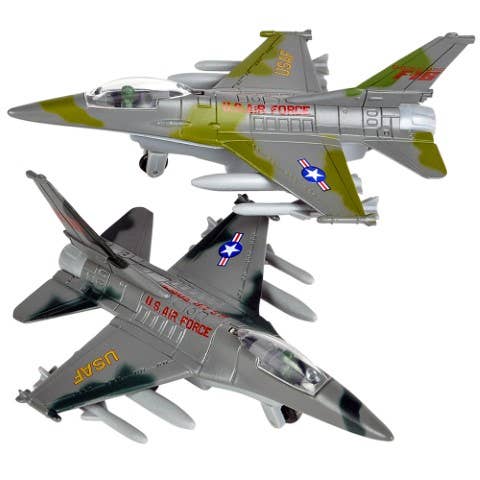 6" Diecast Pull Back F-16 Fighting Falcon