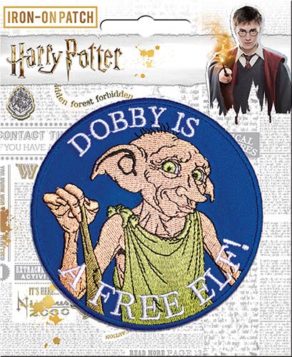 Harry Potter Dobby is a Free Elf Iron On Patch