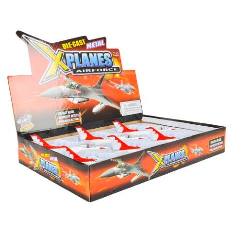 7.5" Diecast Pull Back F-16 6Pc/Box