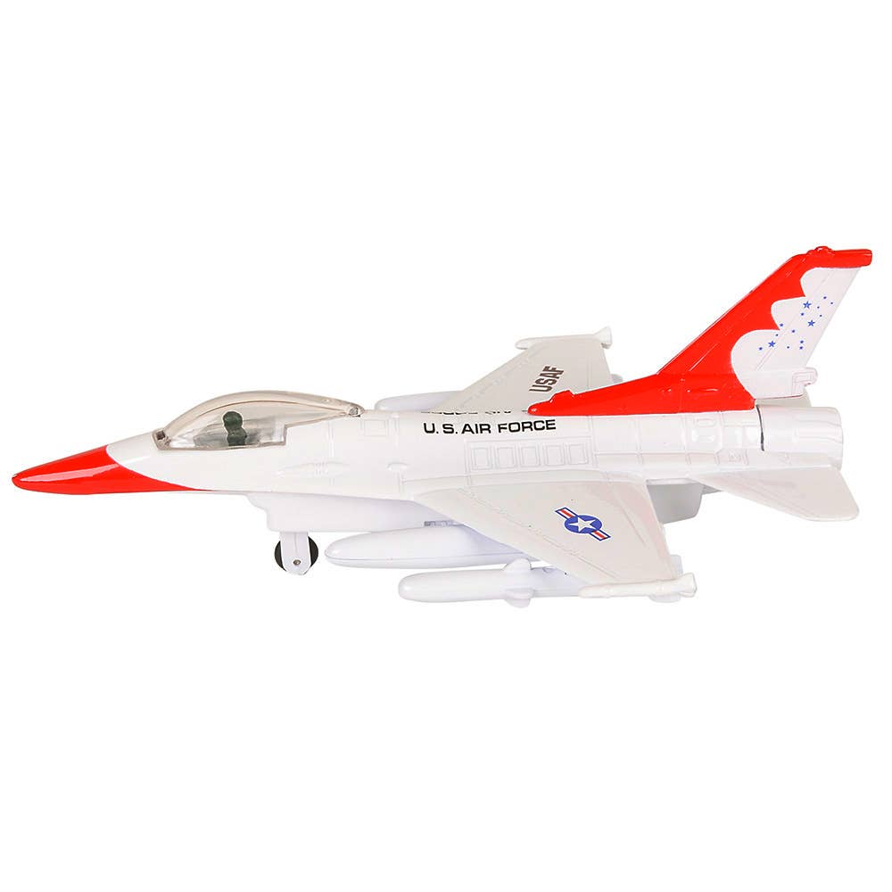 7.5" Diecast Pull Back F-16 6Pc/Box