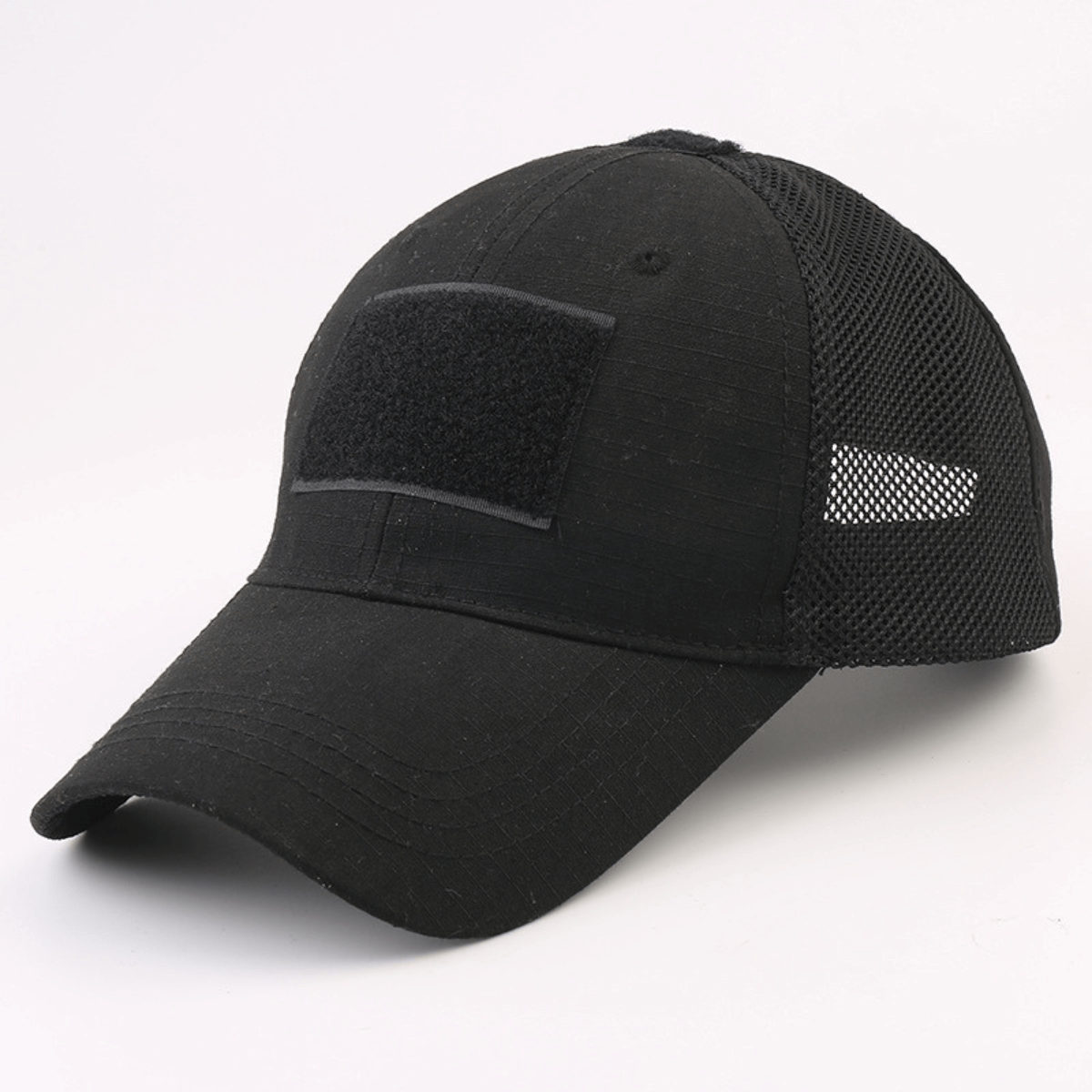 Military-Style Tactical Patch Hat with Adjustable Strap