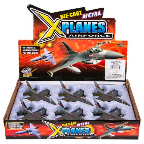 6" Diecast Pull Back F-16 Fighting Falcon
