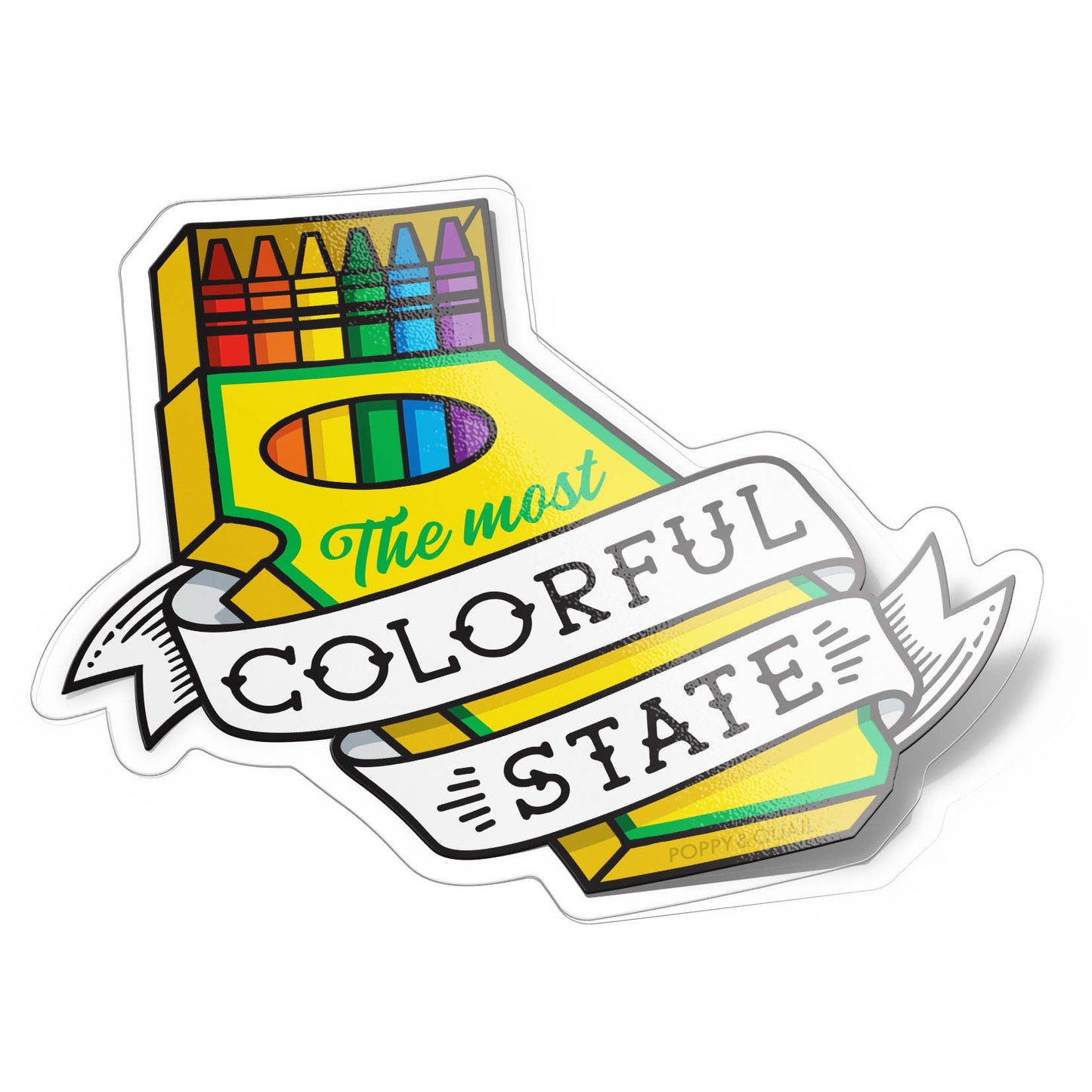 Colorful State Sticker
