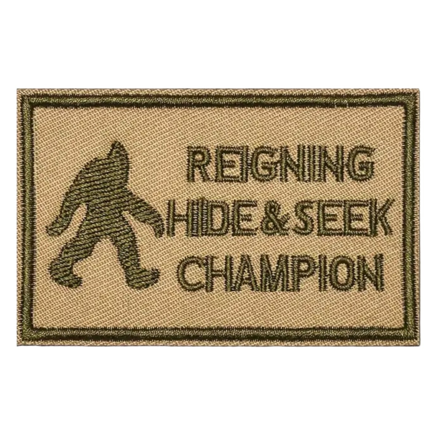 Reigning Champion Embroidered Patch with Hook and Loop Backing