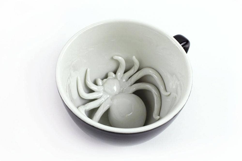 Spider 11 oz. Creepy Cup (Black) Ceramic Coffee Mug