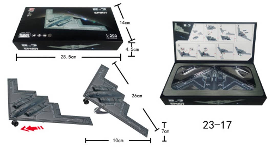 B-2 Spirit Pull-Back Brick Kit (1:200 Scale)