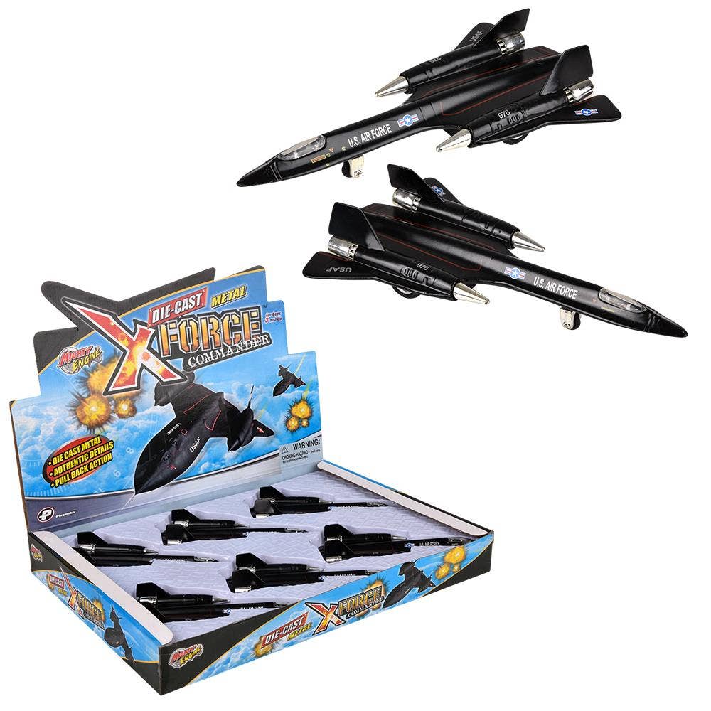 SR-71 Blackbird 8" Die-Cast Pull Back Toy
