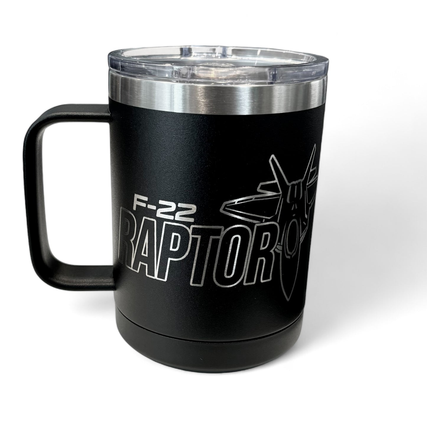 F-22 Raptor Top View Engraved Mug